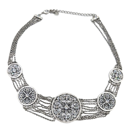 Touchstone Crystal Swarovski Angelique Antique Collar Necklace Adjustable - Picture 1 of 5